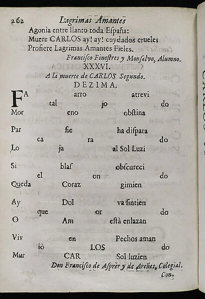 Decima to King Charles II's death by de Arenes