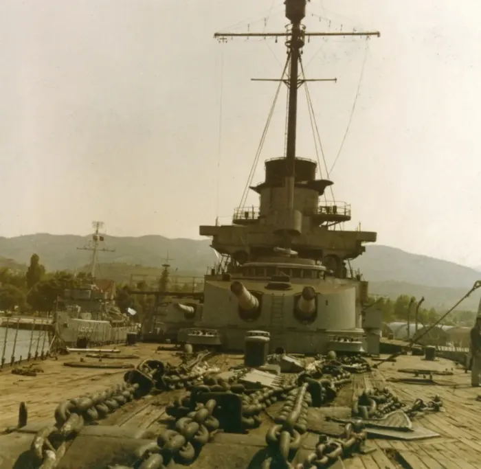 Framed Print : Deck of a German battleship Framed Print : Deck of a German battleship