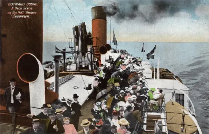 Framed Print : Deck Scene on NRL (Niagara River Line) Steamer Chippewa Framed Print : Deck Scene on NRL (Niagara River Line) Steamer Chippewa