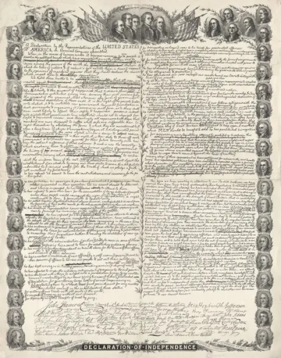 Framed Print : Declaration of Independence Framed Print : Declaration of Independence