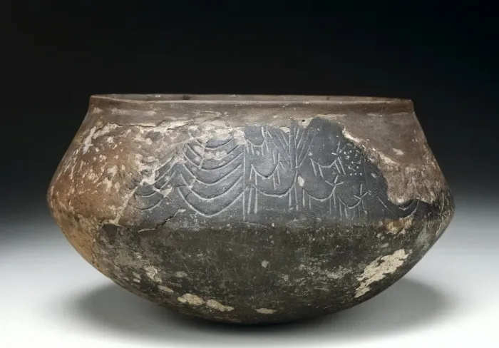 Framed Print : Decorated vessel. Eneolithic. Ceramics. SPAIN Framed Print : Decorated vessel. Eneolithic. Ceramics. SPAIN