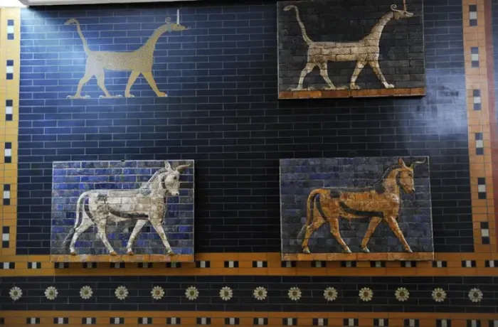 Framed Print : Decoration with aurochs and dragons in the Ishtar Gate. 6th Framed Print : Decoration with aurochs and dragons in the Ishtar Gate. 6th