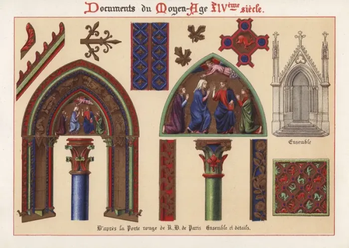 Framed Print : Decorations on the cathedral doors of the red Framed Print : Decorations on the cathedral doors of the red