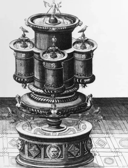 Framed Print : Decorative 16th century fountain Framed Print : Decorative 16th century fountain