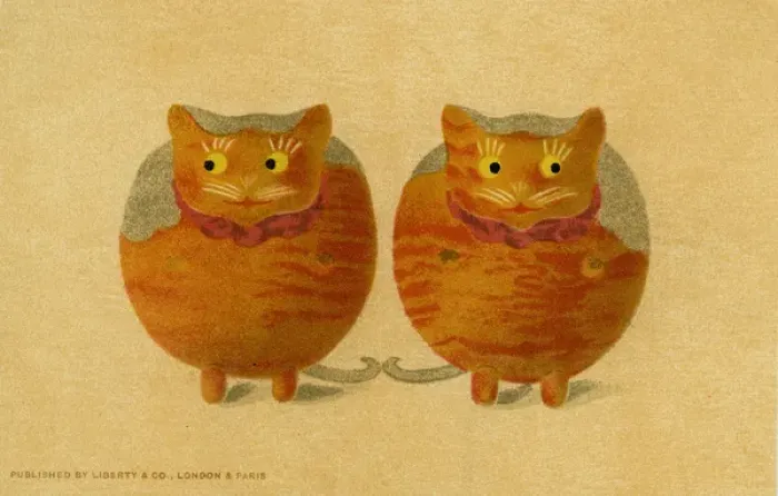 Framed Print : Decorative cats Framed Print : Decorative cats