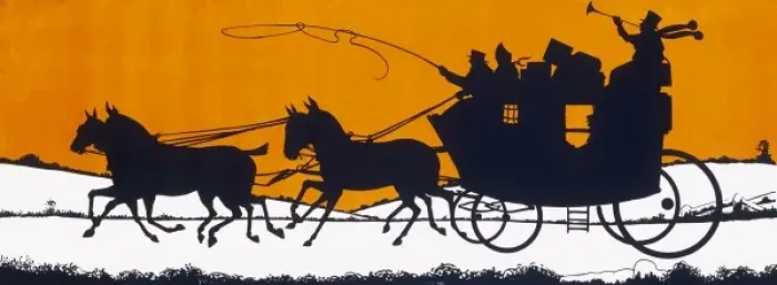 Framed Print : Decorative Christmas frieze - coach and horses Framed Print : Decorative Christmas frieze - coach and horses