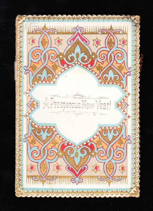 Framed Print : Decorative design on a New Year card Framed Print : Decorative design on a New Year card