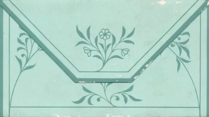 Framed Print : Decorative envelope in two shades of blue Framed Print : Decorative envelope in two shades of blue