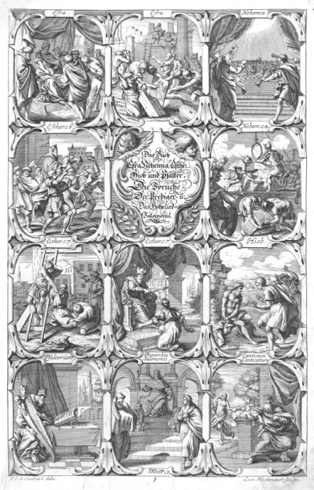 Framed Print : Decorative frontispiece from an 18th Century Bible Framed Print : Decorative frontispiece from an 18th Century Bible