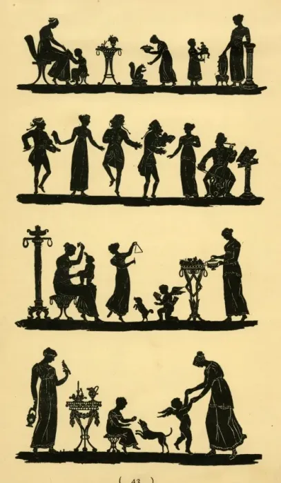 Framed Print : Decorative silhouette designs Framed Print : Decorative silhouette designs
