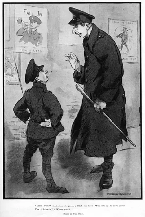 Framed Print : A Deep Question by Will Owen, WW1 cartoon Framed Print : A Deep Question by Will Owen, WW1 cartoon