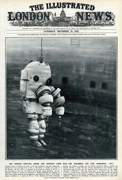 Deep-sea diving suit, for salvage work on HMS M1 subrine