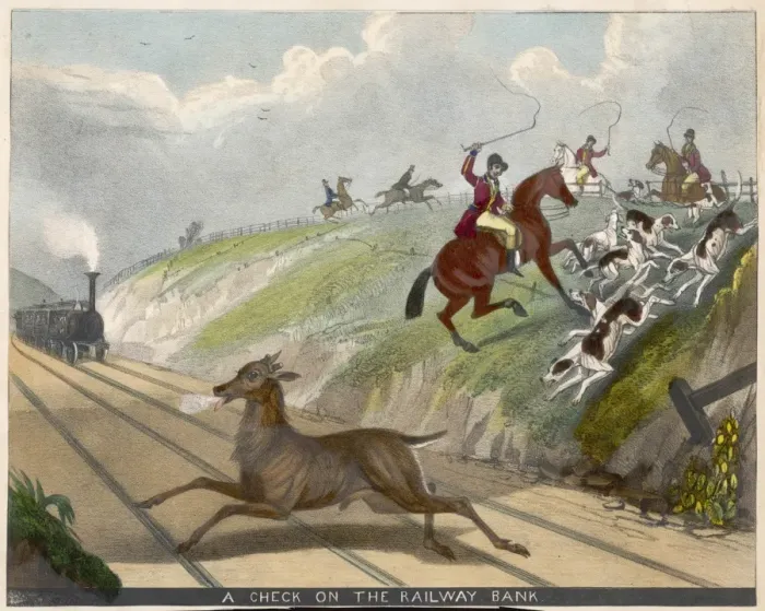 Framed Print : Deer Hunt & Railway Framed Print : Deer Hunt & Railway