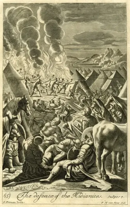 Framed Print : The defeat of the Midianites Framed Print : The defeat of the Midianites