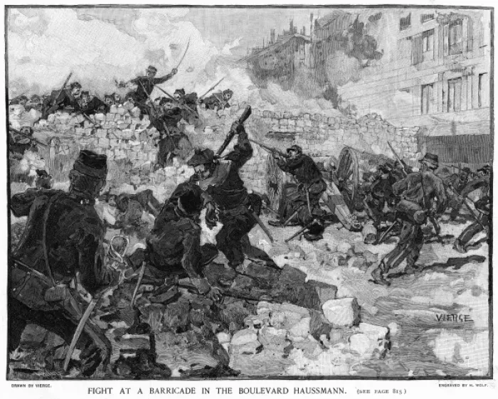 Framed Print : Defence of Barricade Framed Print : Defence of Barricade