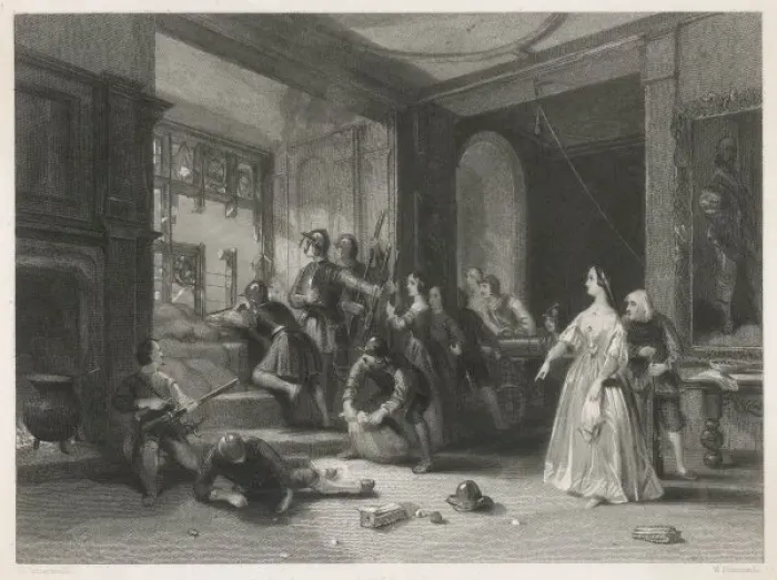 Framed Print : Defence of Wardour Cast Framed Print : Defence of Wardour Cast