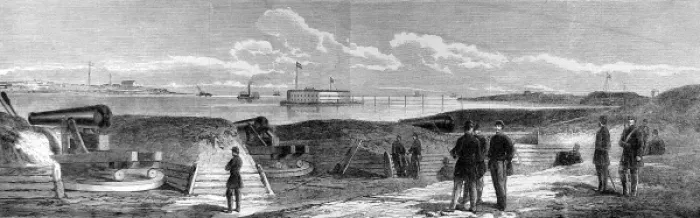 Framed Print : The Defences of Charleston; American Civil War, 1863 Framed Print : The Defences of Charleston; American Civil War, 1863