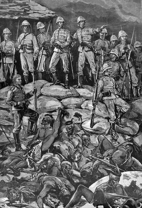 Framed Print : The Defenders of Rorke's Drift at daybreak, 23rd January 187 Framed Print : The Defenders of Rorke's Drift at daybreak, 23rd January 187