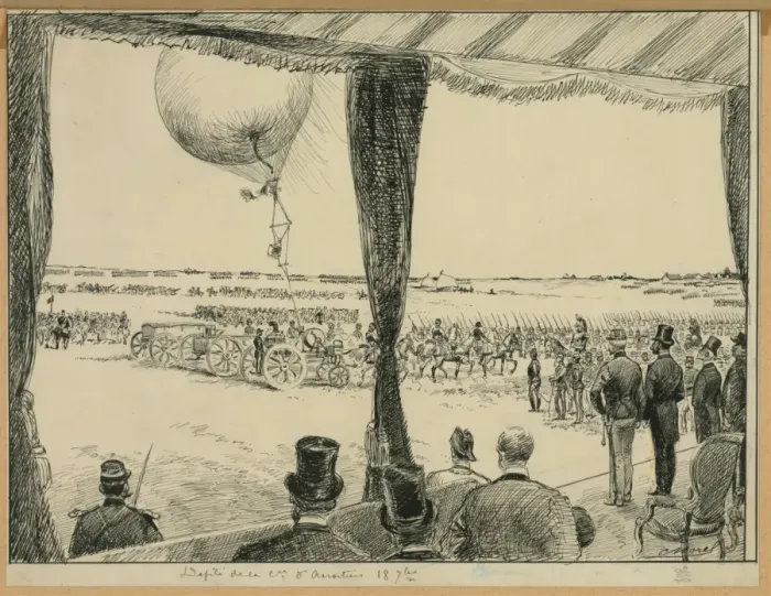 Framed Print : Defile de la Cm. d aerostiers 187 Framed Print : Defile de la Cm. d aerostiers 187