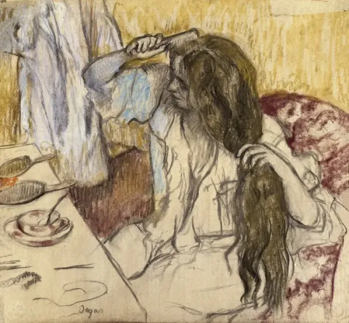 Framed Print : DEGAS, Edgar (1834-1917). Woman at her Toilet Framed Print : DEGAS, Edgar (1834-1917). Woman at her Toilet