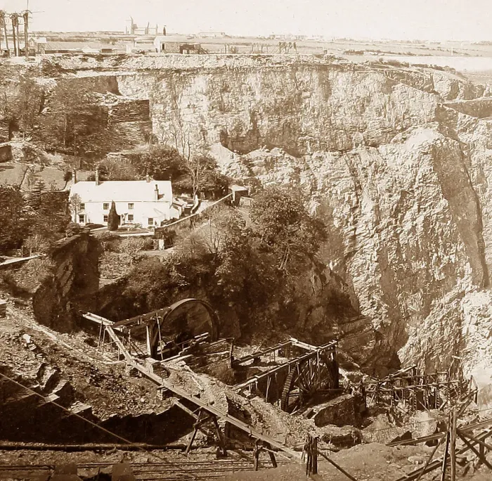 Framed Print : Delabole Slate Quarry Framed Print : Delabole Slate Quarry