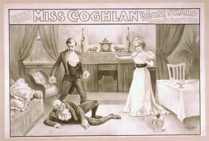 Framed Print : Delcher & Hennessy present Miss Coghlan as Becky Sharp in Th Framed Print : Delcher & Hennessy present Miss Coghlan as Becky Sharp in Th