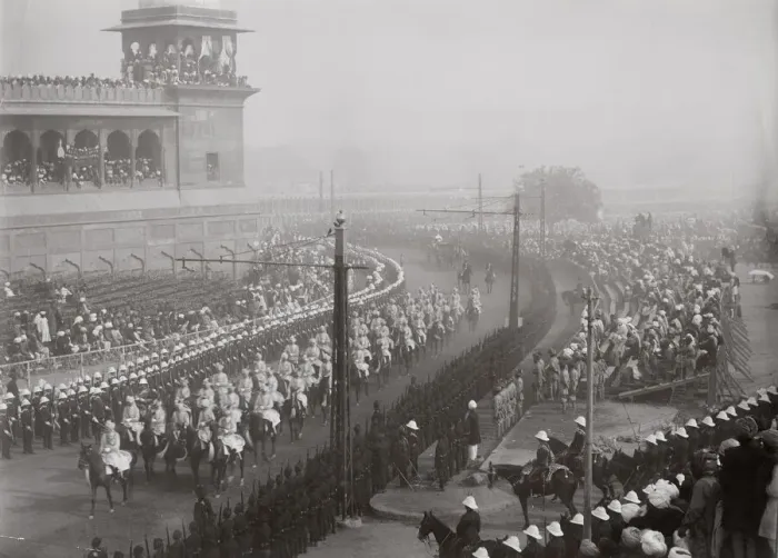 Framed Print : Delhi Durbar, probably 1911, cavalry procession Framed Print : Delhi Durbar, probably 1911, cavalry procession
