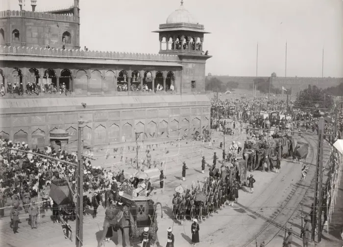 Framed Print : Delhi Durbar, probably 1911, Elephants in procession Framed Print : Delhi Durbar, probably 1911, Elephants in procession
