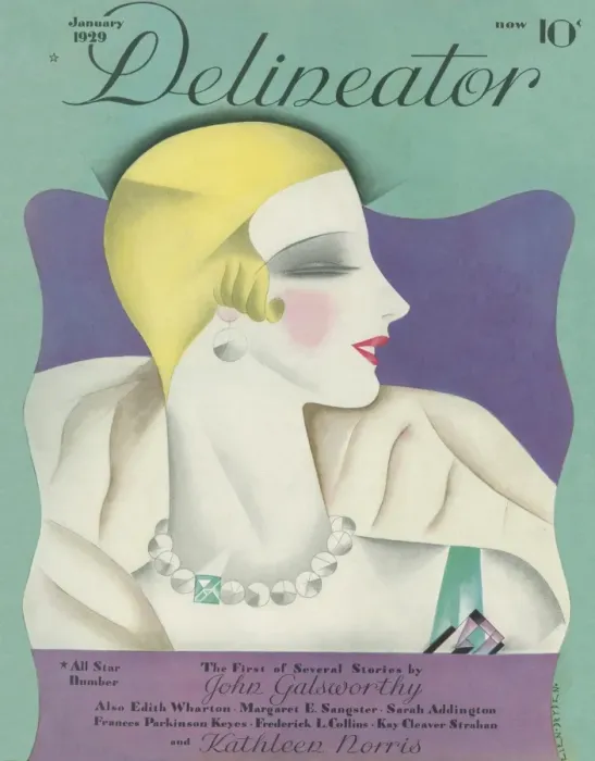 Framed Print : Delineator cover January 1929 Framed Print : Delineator cover January 1929