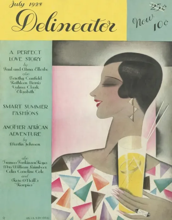 Framed Print : Delineator cover, July 1928 Framed Print : Delineator cover, July 1928
