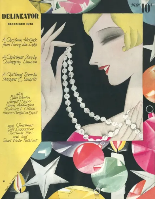 Framed Print : Delineator magazine cover December 1928 Framed Print : Delineator magazine cover December 1928