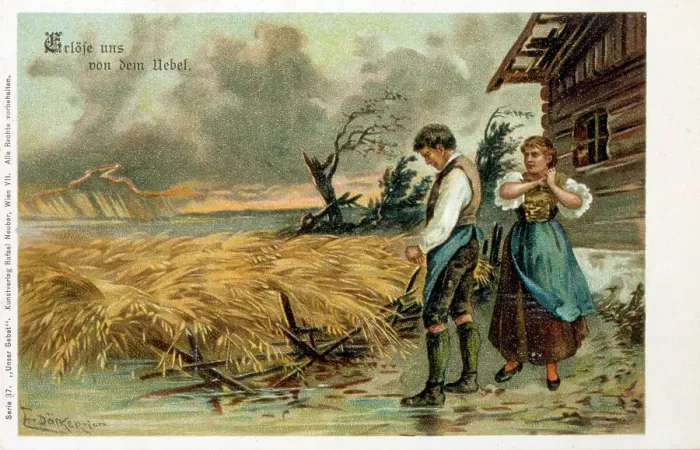 Framed Print : Deliver us from evil... Date: early 20th century Framed Print : Deliver us from evil... Date: early 20th century