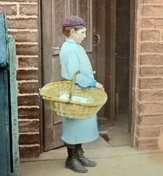 Framed Print : A delivery boy, Victorian period Framed Print : A delivery boy, Victorian period