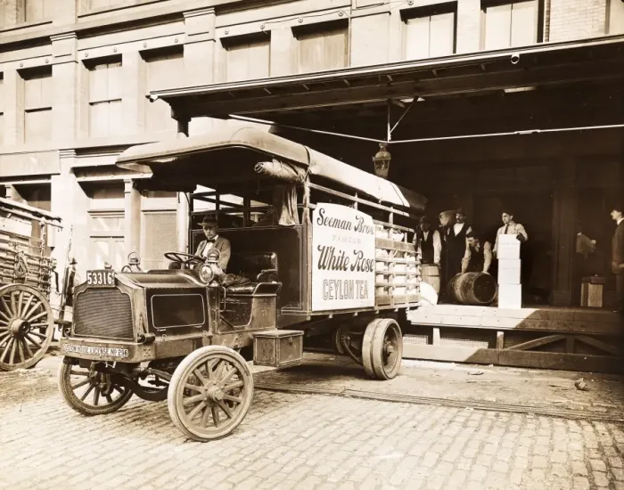 Framed Print : Delivery truck c. 1910 Framed Print : Delivery truck c. 1910