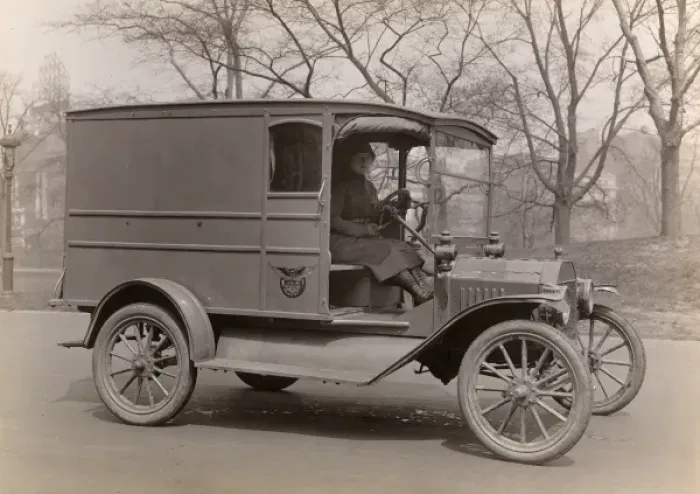Framed Print : Delivery truck c. 1910 Framed Print : Delivery truck c. 1910