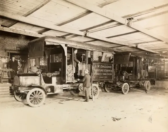 Framed Print : Delivery truck c. 1910 Framed Print : Delivery truck c. 1910