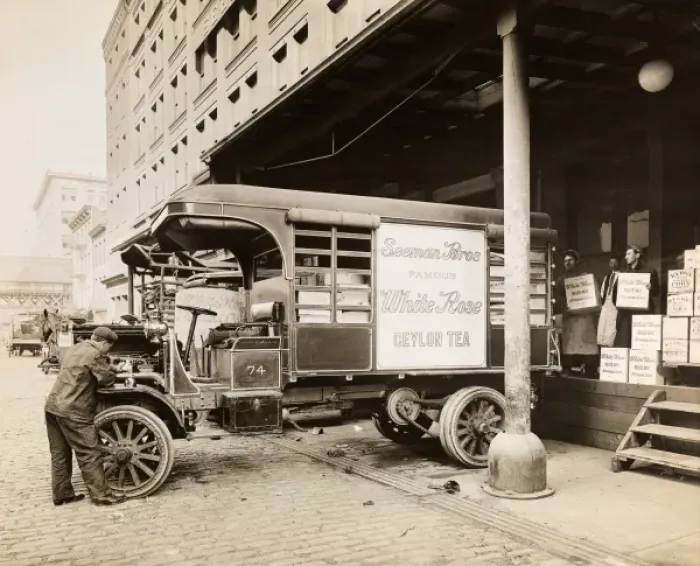 Framed Print : Delivery truck c. 1910 Framed Print : Delivery truck c. 1910
