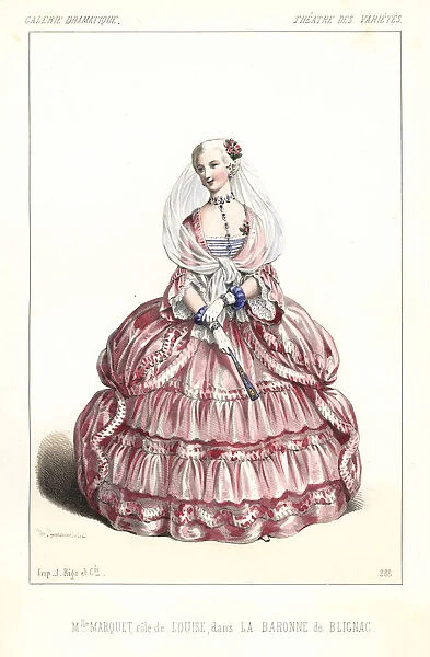 Delphine Marquet as Louise in La Baronne de Blignac, 1846