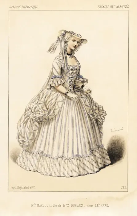 Framed Print : Delphine Marquet as Madame Dubarry in Leonard, 1846 Framed Print : Delphine Marquet as Madame Dubarry in Leonard, 1846
