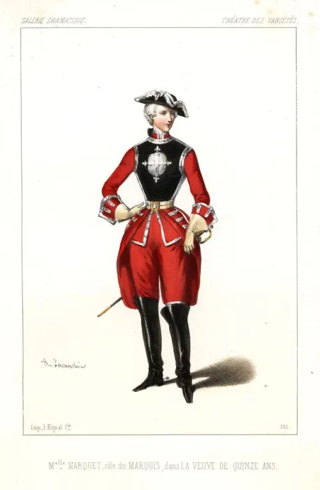 Framed Print : Delphine Marquet as the Marquis in La Veuve Framed Print : Delphine Marquet as the Marquis in La Veuve