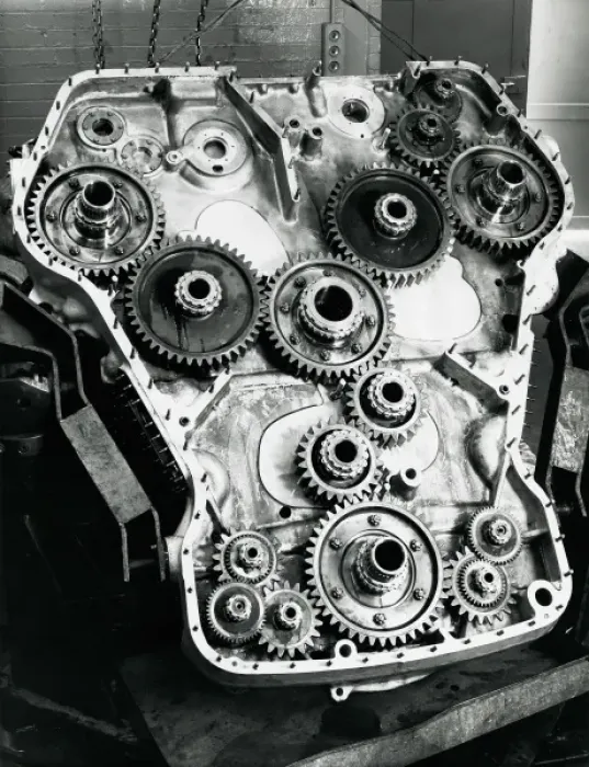 Framed Print : Deltic phasing gear casing opened Framed Print : Deltic phasing gear casing opened