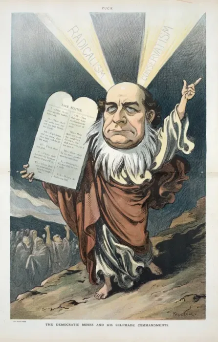 Framed Print : The Democratic Moses and his selfmade commandments Framed Print : The Democratic Moses and his selfmade commandments
