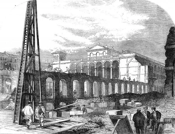 Demolition of Hungerford Market, London, 1862
