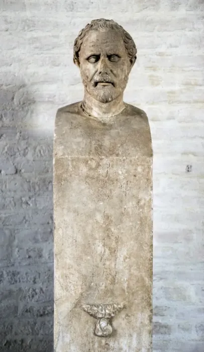 Framed Print : Demosthenes (384-322 BC). Roman bust Framed Print : Demosthenes (384-322 BC). Roman bust