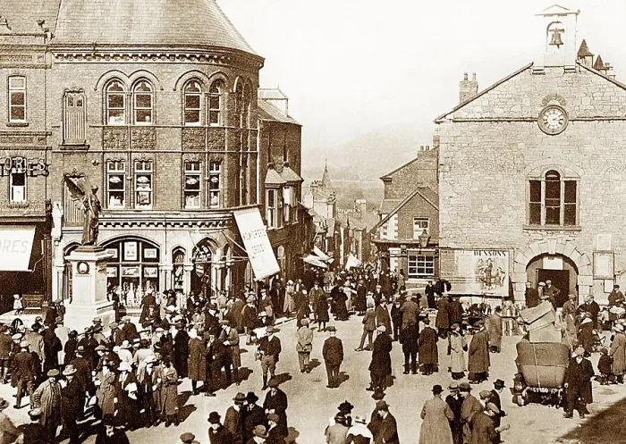 Framed Print : Denbigh The Square early 1900s Framed Print : Denbigh The Square early 1900s