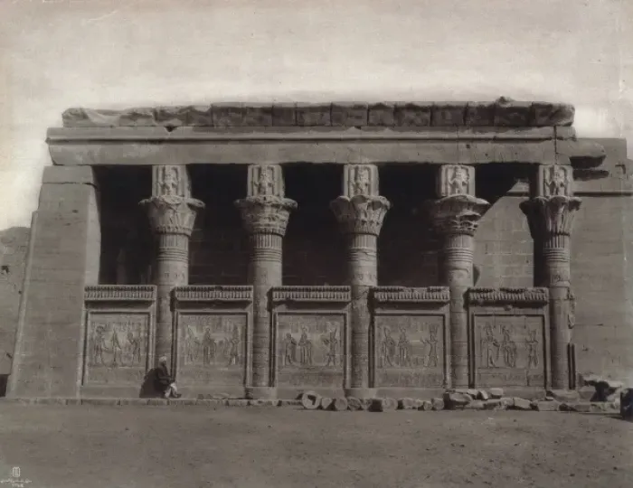 Framed Print : Denderah. The great vestibul sic of the Temple of Hathor