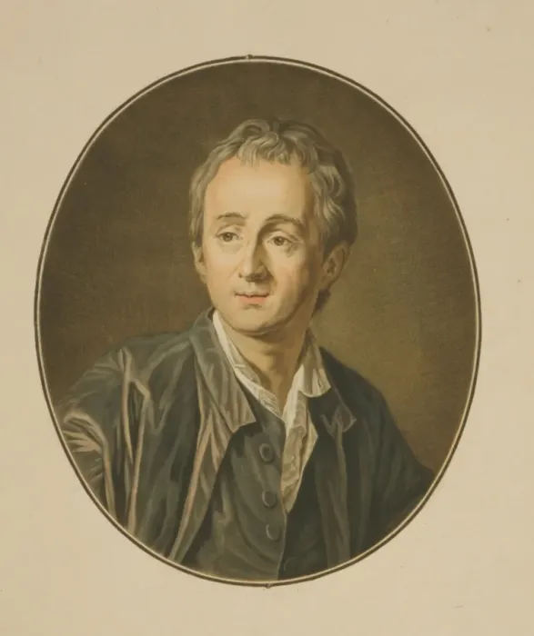 Framed Print : Denis Diderot, head-and-shoulders portrait, facing slightly Framed Print : Denis Diderot, head-and-shoulders portrait, facing slightly