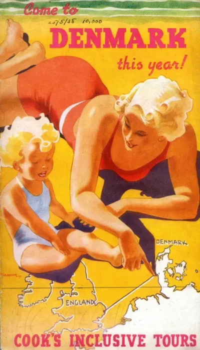 Framed Print : Denmark. Thomas Cook Brochure Cover - Denmark.. 1938 Framed Print : Denmark. Thomas Cook Brochure Cover - Denmark.. 1938