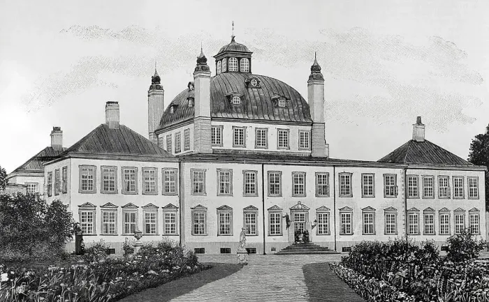 Framed Print : Denmark. Fredensborg Palace. Engraving, 1898 Framed Print : Denmark. Fredensborg Palace. Engraving, 1898