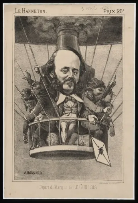 Framed Print : Depart du Marquis de le Guillois Framed Print : Depart du Marquis de le Guillois